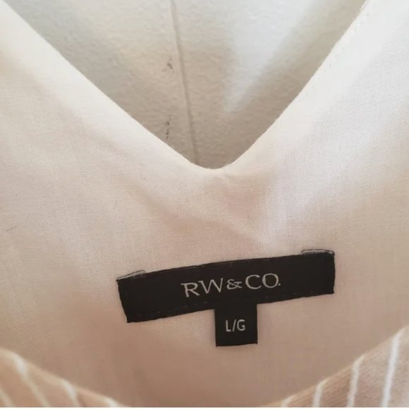 Rw&co Cotton Midi Sleeveless Dress A-Line Fit & Flare Minimalist Neutral Summer - Picture 5 of 7